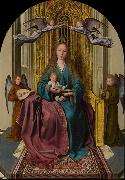 The Virgin and Child Enthroned, with Four Angels Quentin Matsys